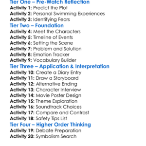 12 Feet Deep 2018 Worksheet Activity Booklet
