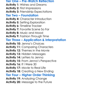 13 Going On 30 2004 Worksheet Activity Booklet