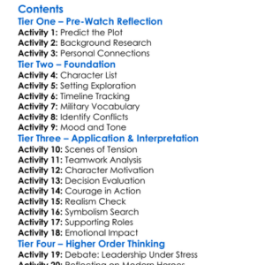 13 Hours The Secret Soldiers Of Benghazi 2016 Worksheet Activity Booklet