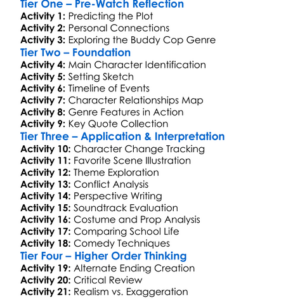 21 Jump Street 2012 Worksheet Activity Booklet
