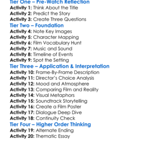 24 Frames Per Century 2013 Worksheet Activity Booklet