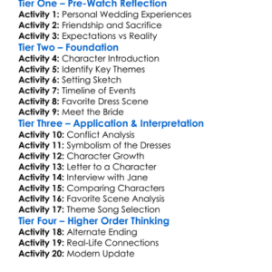 27 Dresses 2008 Worksheet Activity Booklet