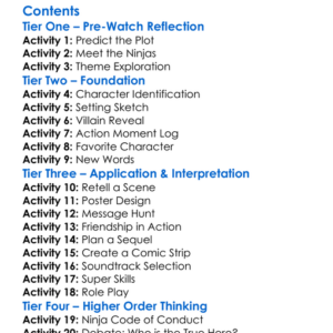 3 Ninjas High Noon At Mega Mountain 1998 Worksheet Activity Booklet
