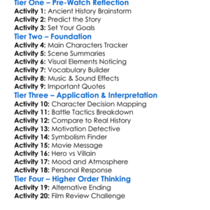 300 Rise Of An Empire 2014 Worksheet Activity Booklet