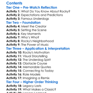 40 Years Of Rocky The Birth Of A Classic 2020 Worksheet Activity Booklet