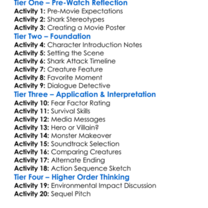 6-Headed Shark Attack 2018 Worksheet Activity Booklet