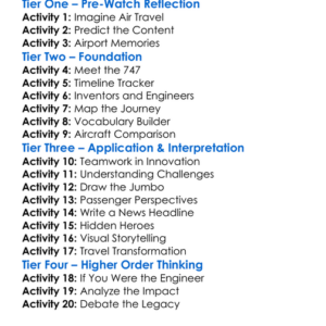 747 The Jumbo Revolution 2014 Worksheet Activity Booklet