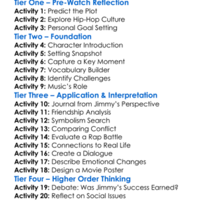 8 Mile 2002 Worksheet Activity Booklet