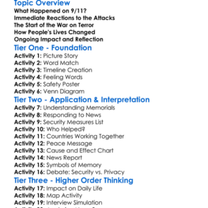 911 And The War On Terror Worksheet Activity Booklet
