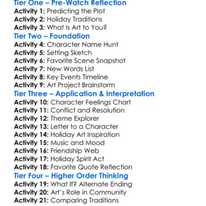 A Brush With Christmas 2022 Worksheet Activity Booklet