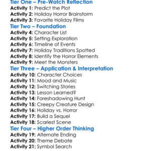 A Christmas Horror Story 2015 Worksheet Activity Booklet