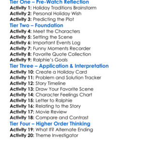 A Christmas Story Christmas Worksheet Activity Booklet