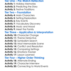 A Christmas Sunset 2021 Worksheet Activity Booklet