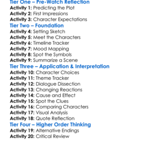 A Cure For Wellness 2017 Worksheet Activity Booklet
