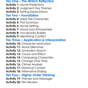 A Day Of Judgment 1981 Worksheet Activity Booklet