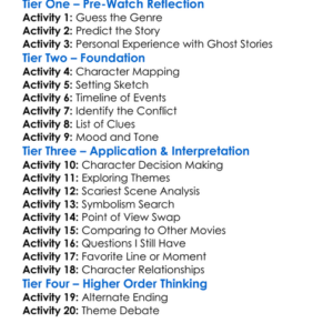 A Dead Calling 2006 Worksheet Activity Booklet