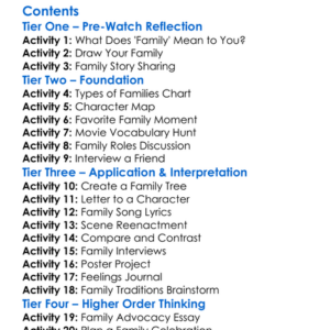 A Family Is A Family Is A Family A Rosie Odonnell Celebration 2010 Worksheet Activity Booklet