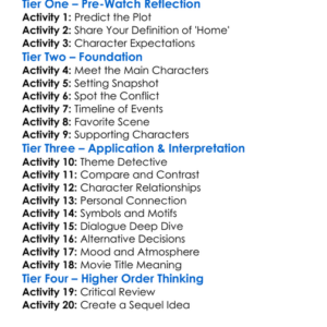 A Feeling Of Home 2019 Worksheet Activity Booklet