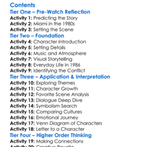 A Few Things I Know About Miami 1986 Worksheet Activity Booklet