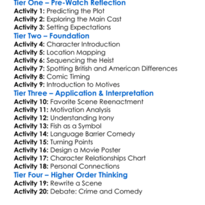 A Fish Called Wanda 1988 Worksheet Activity Booklet