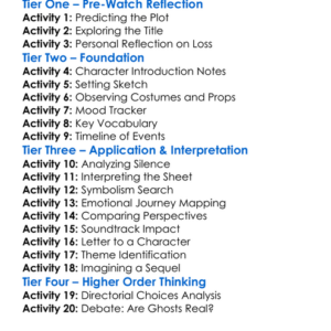 A Ghost Story 2017 Worksheet Activity Booklet