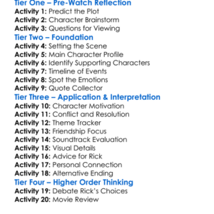 A Guy Named Rick 2013 Worksheet Activity Booklet