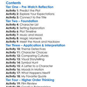 A Hawk And A Hacksaw Worksheet Activity Booklet