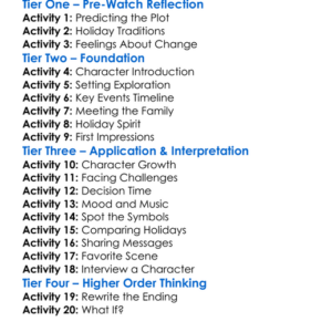 A Holiday Change 2019 Worksheet Activity Booklet