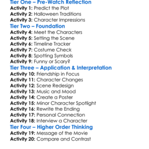A Holliston Halloween 2017 Worksheet Activity Booklet
