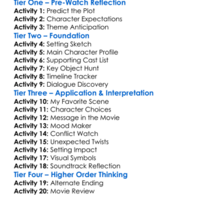 A House Of Dynamite 2025 Worksheet Activity Booklet