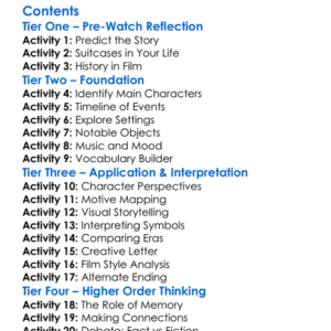 A Life In Suitcases A History Of Tulse Luper 2005 Worksheet Activity Booklet