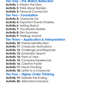 A Line Birds Cannot See 2019 Worksheet Activity Booklet