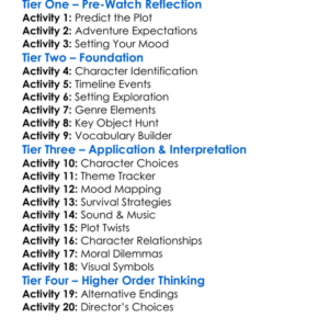 A Lonely Place To Die 2011 Worksheet Activity Booklet