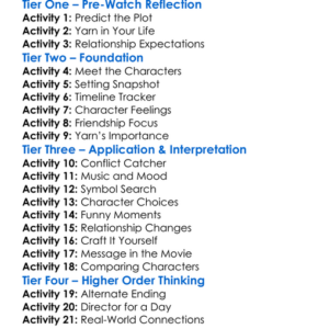 A Love Yarn 2021 Worksheet Activity Booklet