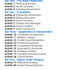 A Madea Family Funeral 2019 Worksheet Activity Booklet