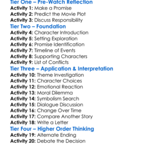 A Mans Promise 2024 Worksheet Activity Booklet