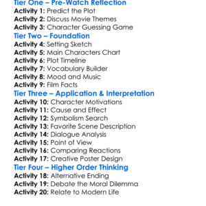 A Matter Of Life And Death 1991 Worksheet Activity Booklet