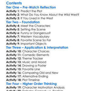 A Million Ways To Die In The West 2014 Worksheet Activity Booklet