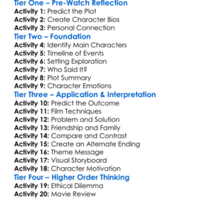 A Mothers Worst Fear 2018 Worksheet Activity Booklet