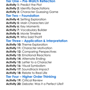 A Perfect Life 2011 Worksheet Activity Booklet