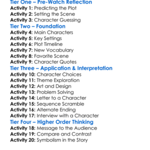 A Rose For Christmas 2017 Worksheet Activity Booklet