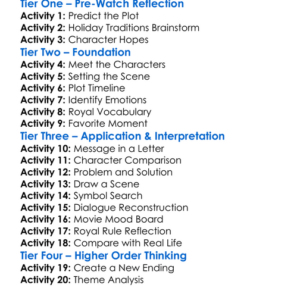 A Royal Christmas Hope 2025 Worksheet Activity Booklet