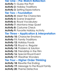 A Royal Montana Christmas 2025 Worksheet Activity Booklet