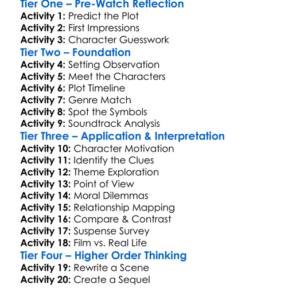 A Simple Favor 2018 Worksheet Activity Booklet