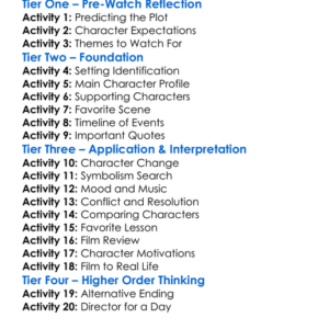 A Simple Man 1987 Worksheet Activity Booklet