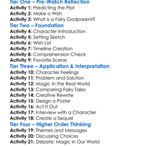 A Simple Wish 1997 Worksheet Activity Booklet