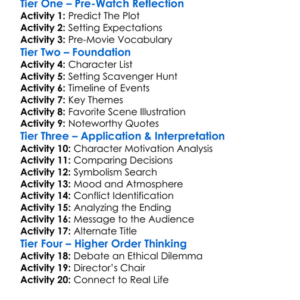 A Sting In A Tale 2009 Worksheet Activity Booklet