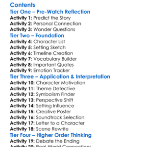 A Sudden Glimpse To Deeper Things 2024 Worksheet Activity Booklet