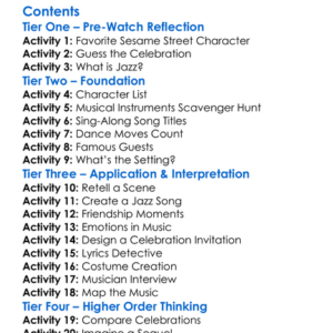 A Swingin Sesame Street Celebration 2020 Worksheet Activity Booklet