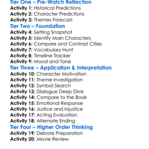 A Tale Of Two Cities 1980 Worksheet Activity Booklet